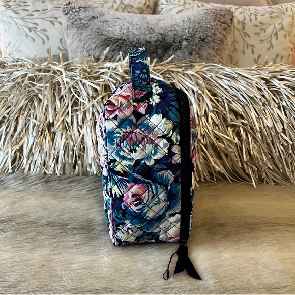 New VERA BRADLEY Garden Grove Iconic Lunch Bunch Bag Navy Navy Roses Insulated - Picture 4 of 9